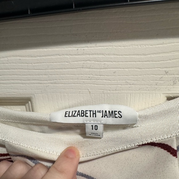 Elizabeth and James Watson Striped A-Line Skirt Pleated Midi Size 10 - Picture 3 of 4
